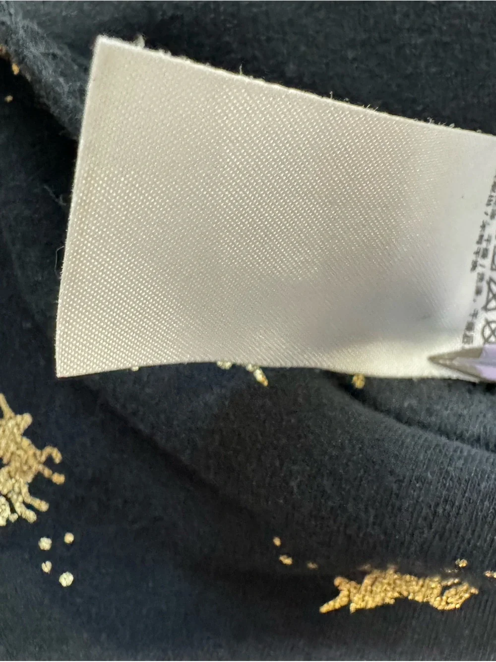 Old Navy Black Leggings with Gold Unicorn Accents
